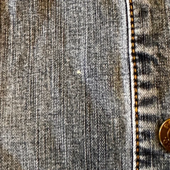 Polo by Ralph Lauren SZ LG Vintage 90’s Blue Denim snap button shirt Mini Dress - Picture 9 of 12